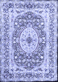 Medallion Blue Traditional Rug, tr4803blu