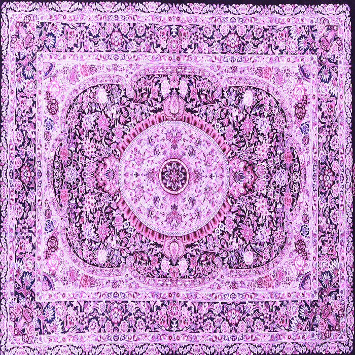 Square Medallion Purple Traditional Rug, tr4803pur