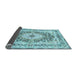 Sideview of Medallion Light Blue Traditional Rug, tr4803lblu