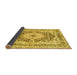 Sideview of Medallion Yellow Traditional Rug, tr4803yw