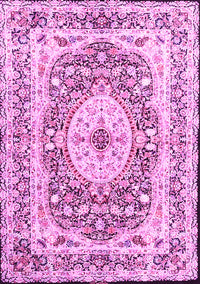 Medallion Pink Traditional Rug, tr4803pnk