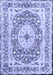 Medallion Blue Traditional Rug, tr4803blu