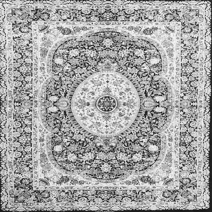 Serging Thickness of Medallion Gray Traditional Rug, tr4803gry