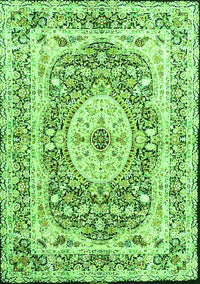 Medallion Green Traditional Rug, tr4803grn