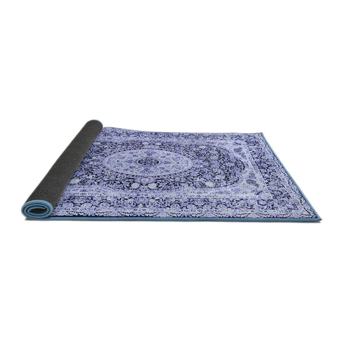 Sideview of Medallion Blue Traditional Rug, tr4803blu