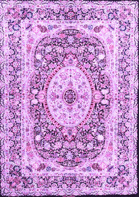 Medallion Purple Traditional Rug, tr4803pur