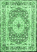 Medallion Emerald Green Traditional Rug, tr4803emgrn