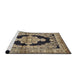 Sideview of Machine Washable Traditional Brown Rug, wshtr4804