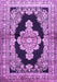 Machine Washable Medallion Purple Traditional Area Rugs, wshtr4804pur