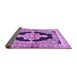 Sideview of Medallion Purple Traditional Rug, tr4804pur