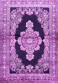 Medallion Purple Traditional Rug, tr4804pur