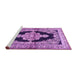 Sideview of Machine Washable Medallion Purple Traditional Area Rugs, wshtr4804pur