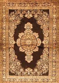 Medallion Orange Traditional Rug, tr4804org