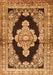 Medallion Orange Traditional Rug, tr4804org