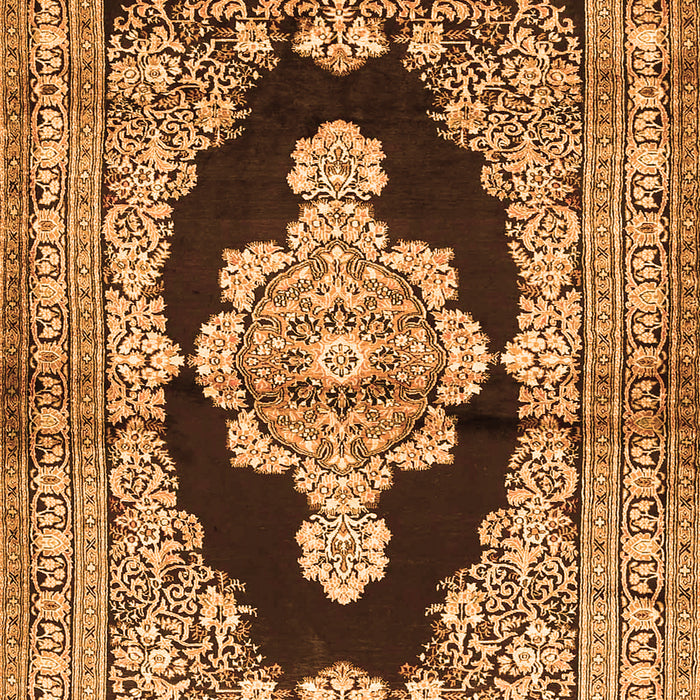 Medallion Orange Traditional Rug, tr4804org
