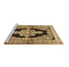 Sideview of Machine Washable Medallion Brown Traditional Rug, wshtr4804brn