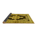 Sideview of Medallion Yellow Traditional Rug, tr4804yw