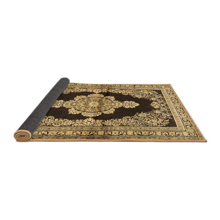 Sideview of Medallion Brown Traditional Rug, tr4804brn
