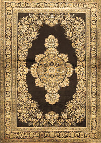 Medallion Brown Traditional Rug, tr4804brn