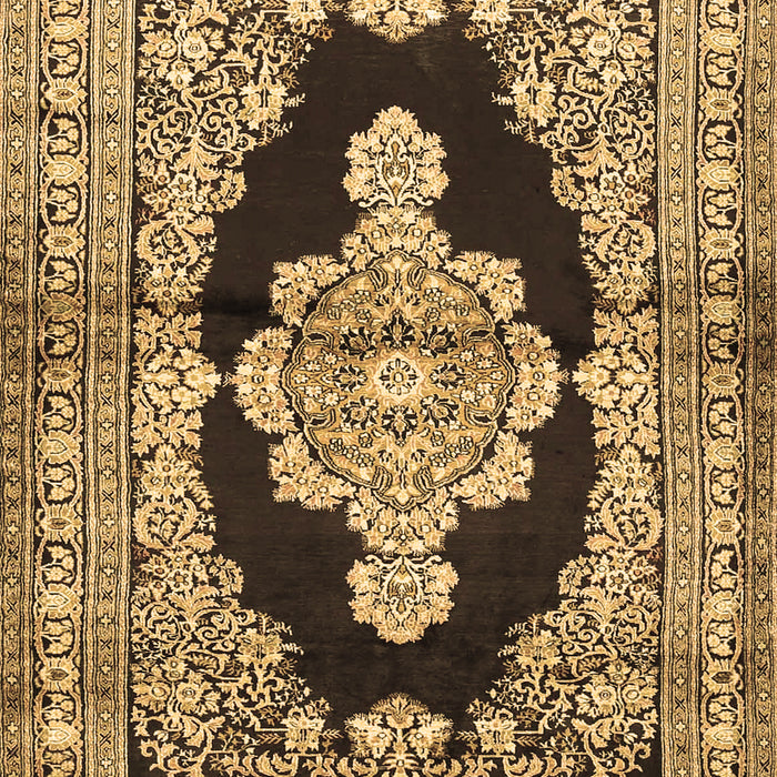 Medallion Brown Traditional Rug, tr4804brn