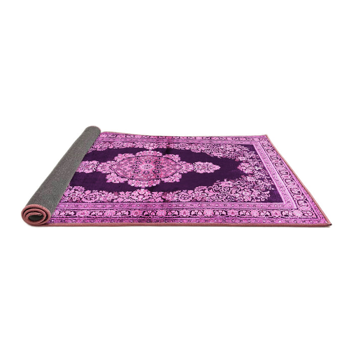 Sideview of Medallion Pink Traditional Rug, tr4804pnk