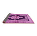 Sideview of Medallion Pink Traditional Rug, tr4804pnk