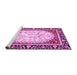 Sideview of Machine Washable Persian Pink Traditional Rug, wshtr4805pnk