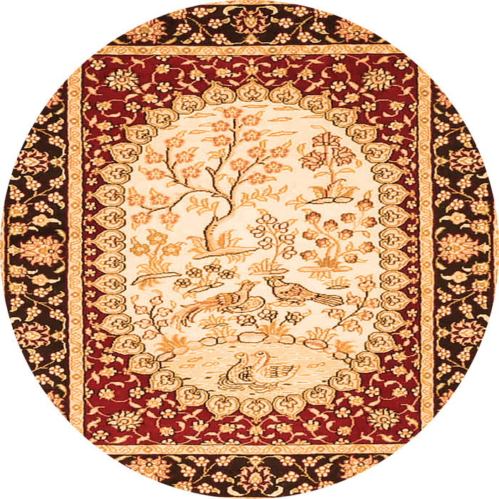 Square Persian Orange Traditional Rug, tr4805org