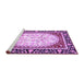 Sideview of Machine Washable Persian Purple Traditional Area Rugs, wshtr4805pur