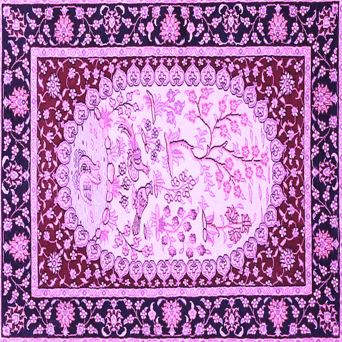 Square Persian Purple Traditional Rug, tr4805pur
