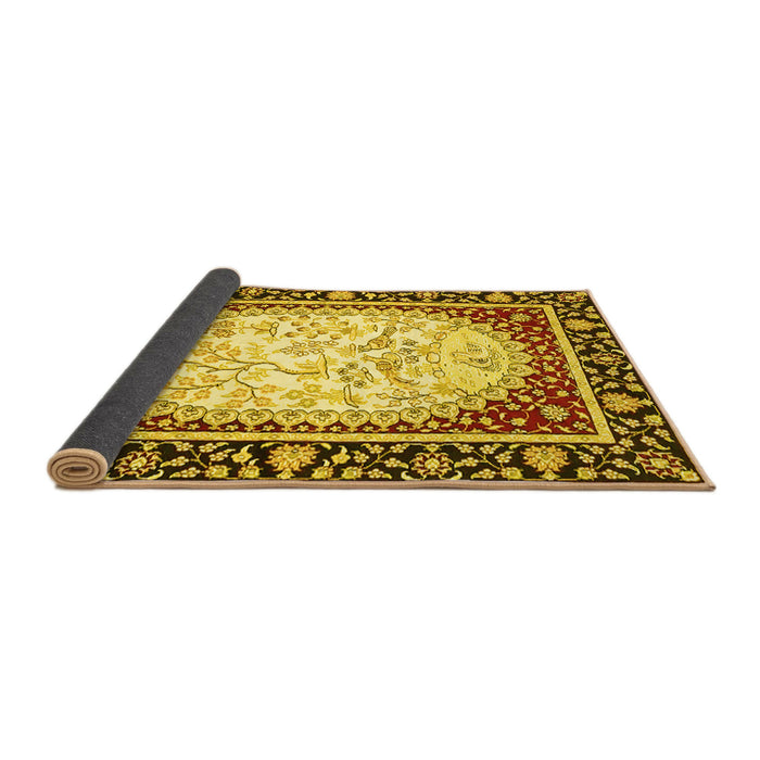 Sideview of Persian Yellow Traditional Rug, tr4805yw
