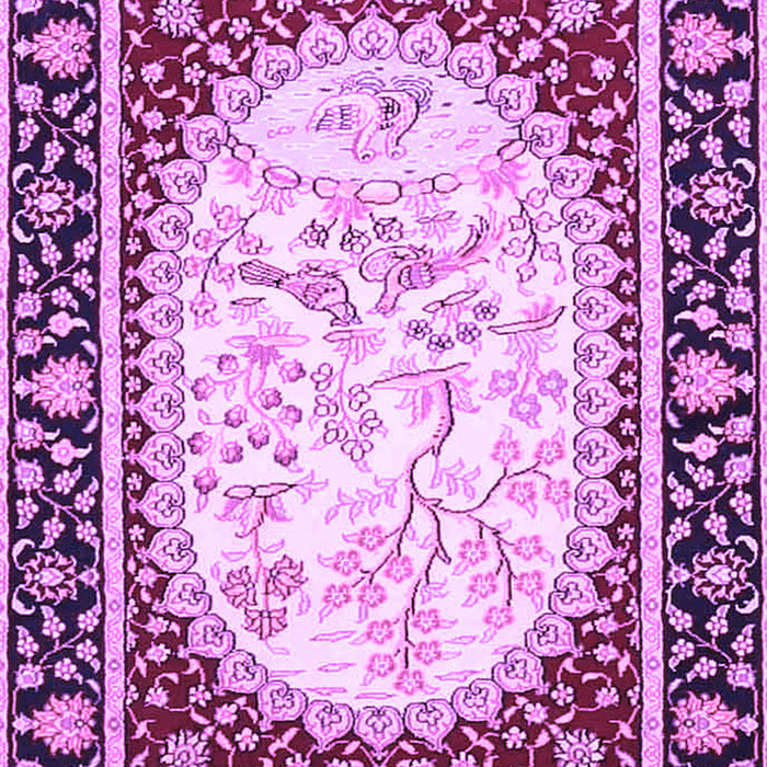 Machine Washable Persian Purple Traditional Area Rugs, wshtr4805pur