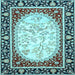 Square Persian Light Blue Traditional Rug, tr4805lblu