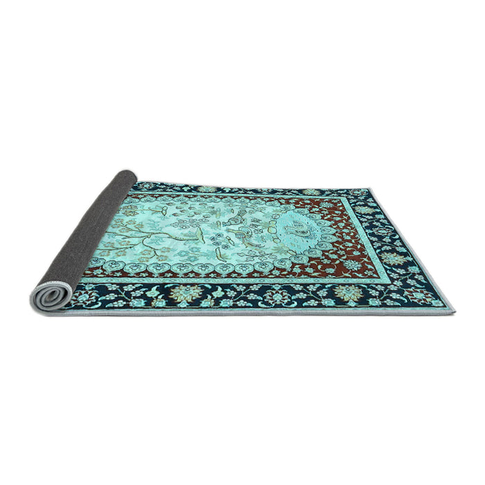 Sideview of Persian Light Blue Traditional Rug, tr4805lblu
