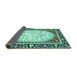 Sideview of Persian Turquoise Traditional Rug, tr4805turq