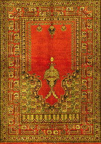 Oriental Yellow Traditional Rug, tr4806yw