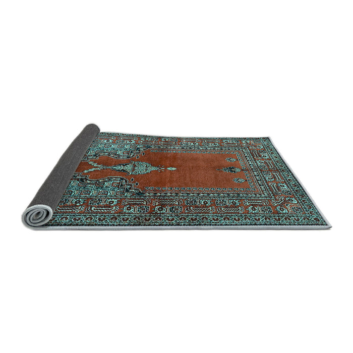 Sideview of Oriental Light Blue Traditional Rug, tr4806lblu