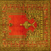 Square Oriental Yellow Traditional Rug, tr4806yw