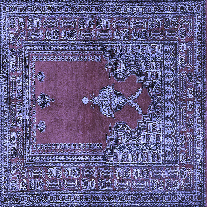 Square Oriental Blue Traditional Rug, tr4806blu
