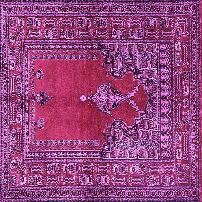 Square Oriental Purple Traditional Rug, tr4806pur