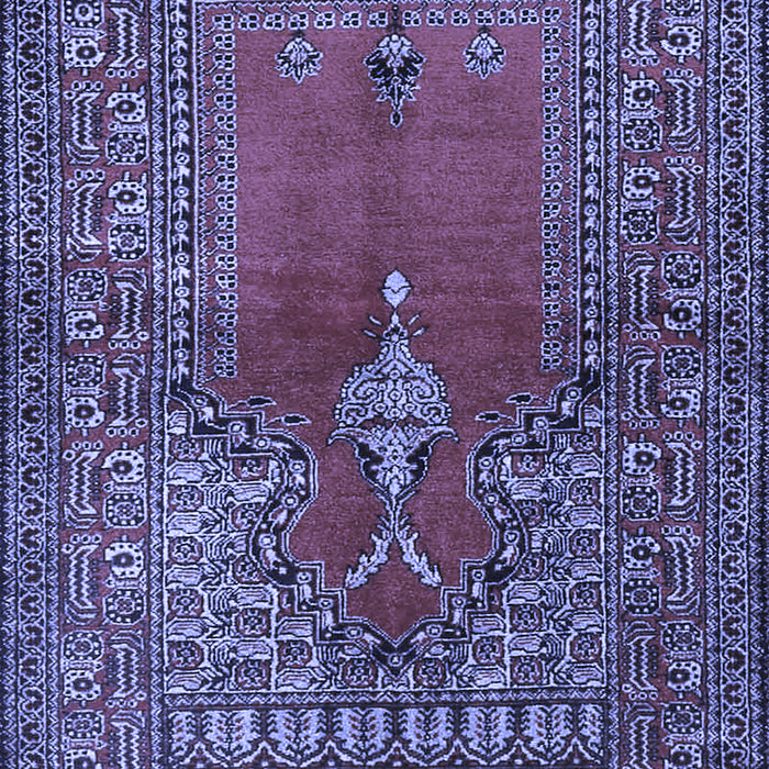 Machine Washable Oriental Blue Traditional Rug, wshtr4806blu