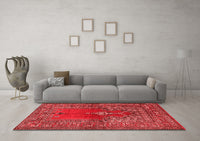 Machine Washable Oriental Red Traditional Rug, wshtr4806red