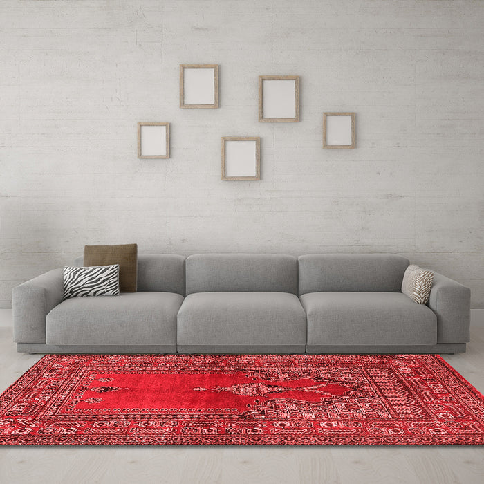 Traditional Red Washable Rugs