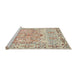 Sideview of Machine Washable Traditional Orange Salmon Pink Rug, wshtr4807