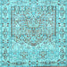 Square Persian Light Blue Traditional Rug, tr4807lblu