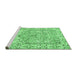 Sideview of Machine Washable Persian Emerald Green Traditional Area Rugs, wshtr4807emgrn