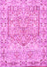 Machine Washable Persian Pink Traditional Rug, wshtr4807pnk