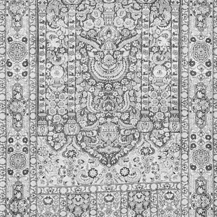 Serging Thickness of Machine Washable Persian Gray Traditional Rug, wshtr4807gry
