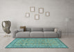 Machine Washable Persian Light Blue Traditional Rug in a Living Room, wshtr4808lblu