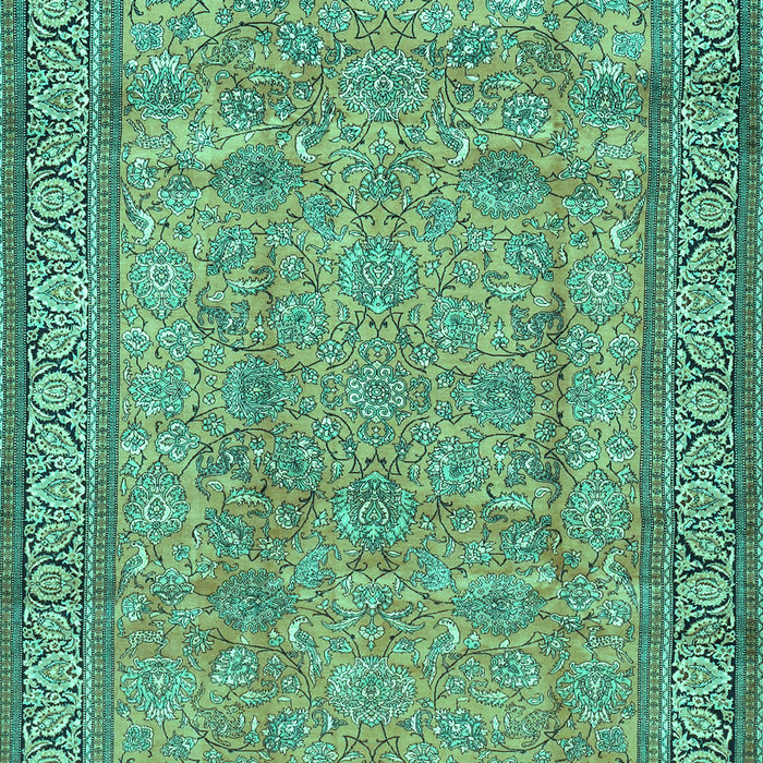 Machine Washable Persian Turquoise Traditional Area Rugs, wshtr4808turq